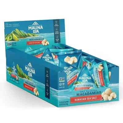 HAWAII MAUNA LOA Macadamias Nueces CAJA DE SAL MARINA HAWAIANA 0,5 oz x paquete de 24 Foto 1 de 2