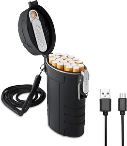 SOMGEM Cigarette Case 20Pcs King Size for Women Men, Waterproof Cigarette Holder - Picture 1 of 12