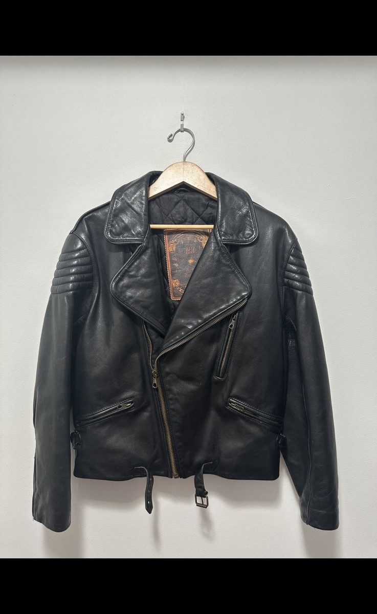 Black Leather 1970s Vintage Outerwear Coats & Jackets for
