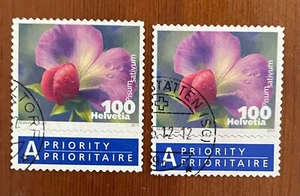 Switzerland 2011 flower #1415 + etiquette 2 items Used - Picture 1 of 1