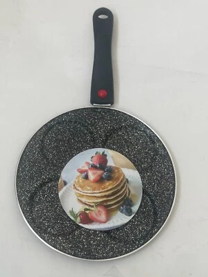 HOMELY PADELLA cm.22 PER 4 PANCAKE da cm.9 Con MANICO facilmente SMONTABILE