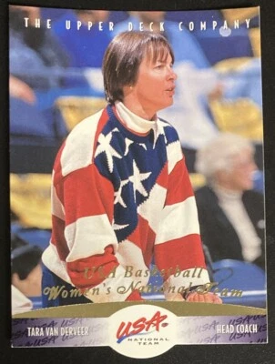 Tara VanDerveer 1996 Upper Deck Stanford USA OLYMPIC COACH Card #72 - Image 1 of 2