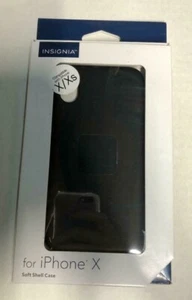 NEW Insignia BLACK Soft Shell TPU Case for Apple iPhone X XS 11 Pro Cell Phone - Zdjęcie 1 z 4