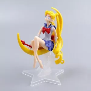 Anime Sailor Moon Tsukino Usagi Action Figure Toy Cake Topper Home & Car Decorat - Picture 1 of 13