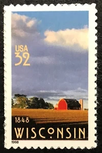 1998 Scott #3206 - 32¢ - WISCONSIN STATEHOOD - Single Mint NH - Picture 1 of 1
