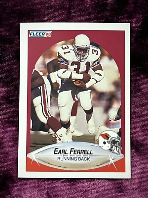 Earl Ferrell 1990 Fleer Football #333 Phoenix Cardinals Jersey ETSU Legends SP💙 - Image 1 of 2
