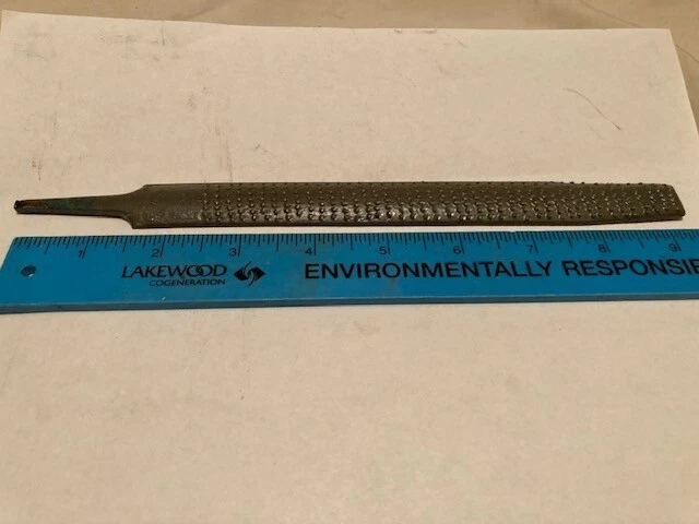 FLAT / ROUNDED 9 1/2" ROUGH CUT RASP WOOD FILE - NEW / OPEN BOX - Image 1 of 4