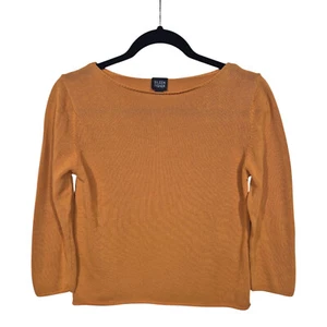 Vintage Eileen Fisher Womens Sweater Size M Knit Pullover Cotton 3/4 Sleeve Top - Picture 1 of 6
