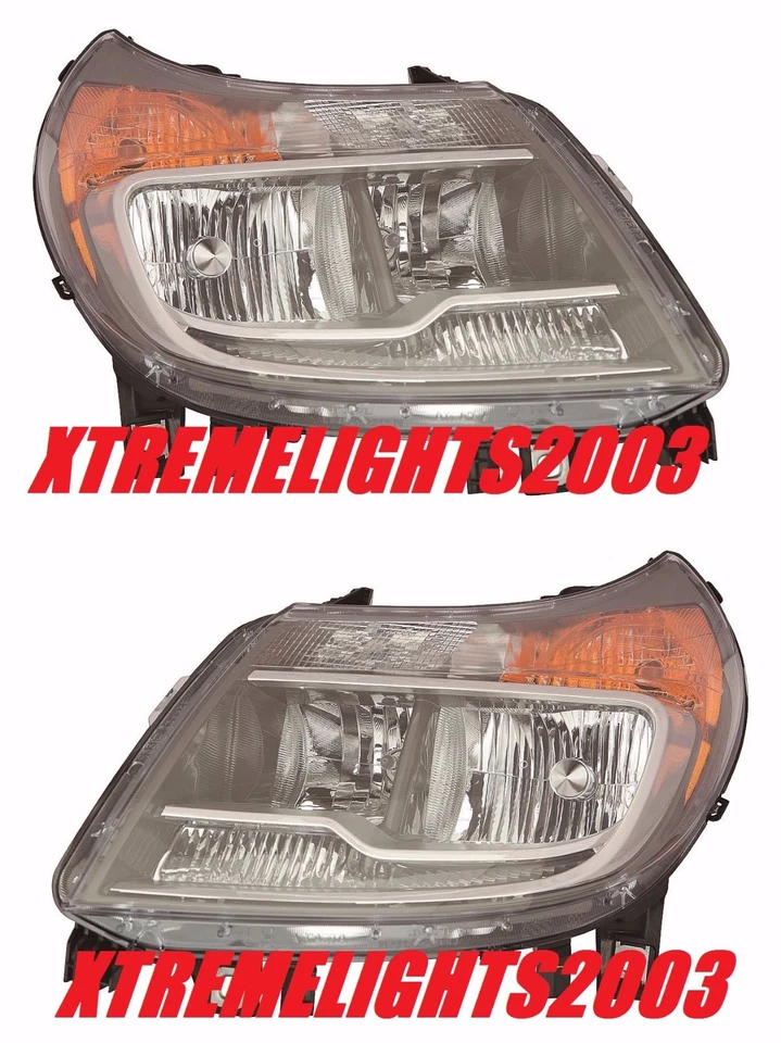 DODGE RAM PROMASTER 2014-2016 HEADLIGHTS HEAD LAMPS FRONT LIGHTS WITH DRL PAIR - Image 1 of 1