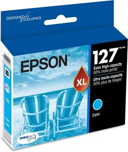 Epson 127 DuraBrite Ultra Cyan Ink Cartridge, T127220-S - Picture 1 of 5