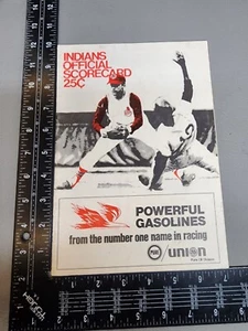 1968 Cleveland Indians offizielle Scorekarte Vintage Werbung Sport Erinnerungsstücke - Bild 1 von 5