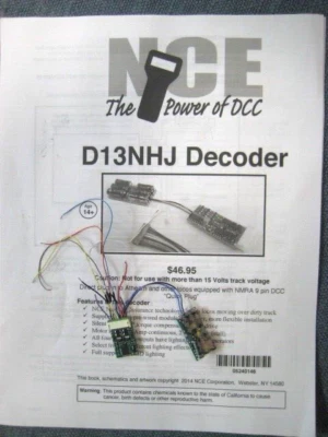 NCE - No Halt Insurance Module -- Small w/Attached D13NHJ Decoder - HO - Image 1 of 4