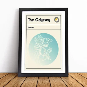 Book Cover The Odyssey Homer Framed Canvas Wall Art Print Poster Picture - Picture 1 of 9