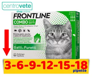Frontline COMBO Gatto 3 / 6 / 9 / 12 / 15 / 18 Pipette ⇢ Antiparassitario GATTI - Foto 1 di 7