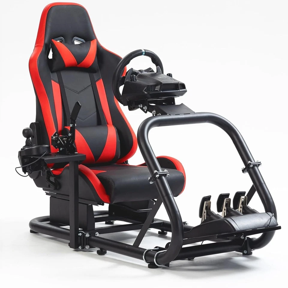 Hottoby Racing Simulator Cockpit Stand with Seat Fits Logitech G29 G920 G923