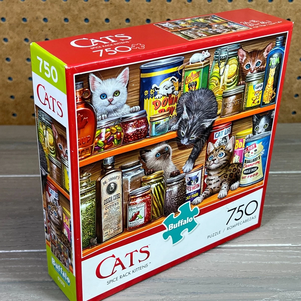 Buffalo Games Puzzle „Summer Cat“ – 750 Teile, Fertig 61 X 45,7 Cm, Mit Bonus-Poster & Recyceltem Karton