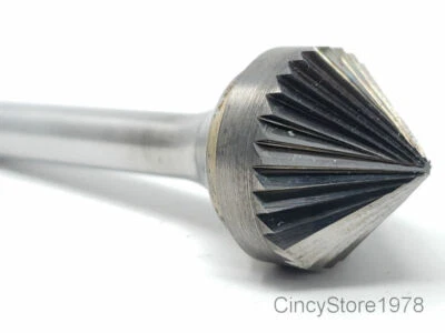 TOTALMENTE NUEVO 1/4" Forma de Cono Carburo Bur Herramienta Broca Troqueladora EE. UU. SK-7 CORTE ÚNICO Foto 1 de 4