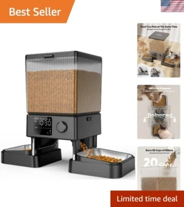 20 Cup Automatic Cat Food Dispenser for Multiple Cats - Modern Indoor Solution - Picture 1 of 11