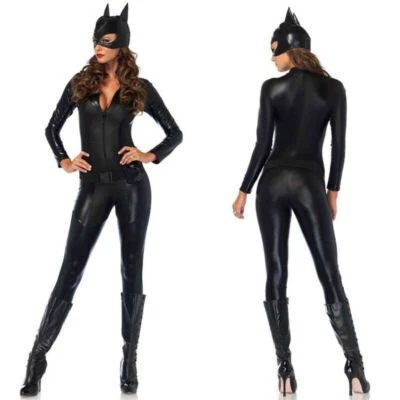 The Dark Knight Rises Selina Catwoman Party Jumpsuit Halloween Cosplay Costumes - Image 1 of 4