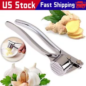 Schiaccia Aglio Spremiagrumi Tritatutto Acciaio Inox Manuale Utensile Cucina - Foto 1 di 13