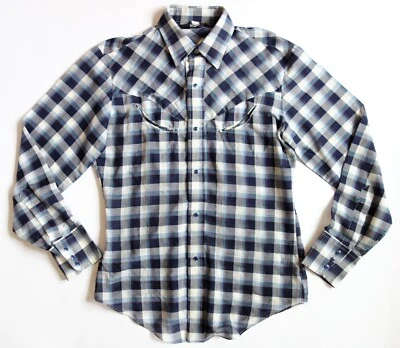 CAMISA LEVIS de Colección Años 70 Cuadros Perla Occidental Pecho a Presión Yugo Manga Larga Para Mujer M Foto 1 de 4