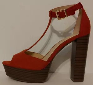 ¡NUEVO! Sandalias Jessica Simpson Pedey Gamuza Rojo Óxido Tacones 5" Talla 8M EE. UU. 38M EUR - Imagen 1 de 3