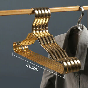 10 PCS Non-Slip Aluminum Alloy Clothes Hanger Drying Rack for Suit/Shirt/Pants