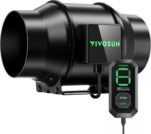 VIVOSUN G6 6 Inch Inline Duct Fan Ventilation Exhaust with E12 Speed Controller - Picture 1 of 9