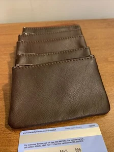 Neu minimalistische minimalistische Geldbörse aus Leder mit Reißverschluss aus weichem Leder - Bild 1 von 6