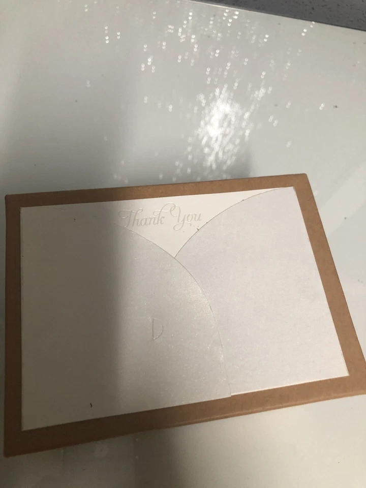 Caja de 50 tarjetas de agradecimiento de lámina plateada con sobres de Garner Studios nueva Foto 1 de 4