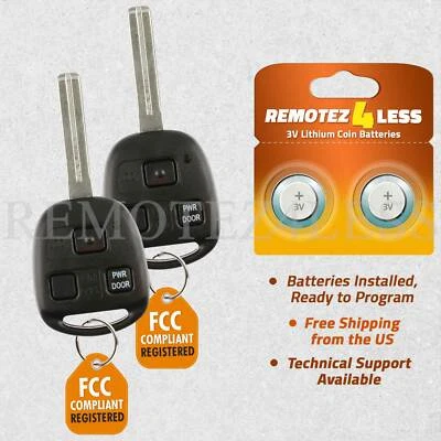 2 for Lexus RX330 RX350 RX400h RX450h Power Door Keyless Remote Car Key Fob - Imagem 1 de 4