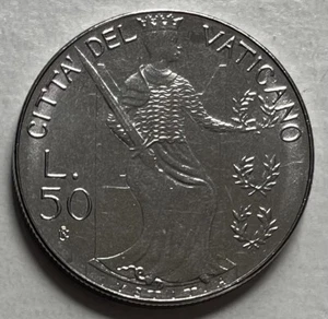 Vatican 50 Lire 1980 - Justice (IVSTITIA) - Pope John Paul II - Uncirculated - Picture 1 of 5