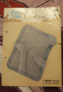 Peter Pan P234 Vintage Knitting Pattern Pram Cover ( 46 x 59cm)