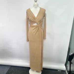 Signifikantes anderes langärmeliges Kyla-Kleid. Gold. UK 8. UVP £257 Neu mit Etikett. - Bild 1 von 6