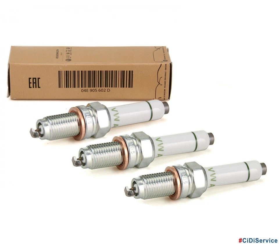 Kit 3 Candele Accensione Originali Audi Q2 Seat Skoda VW Golf VII 1.0 TSI TFSI - Immagine 1 di 3