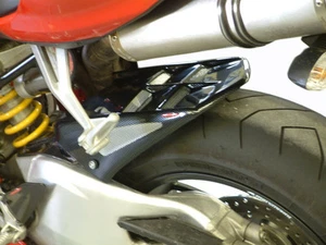 Abrazador trasero Ducati 848 aspecto carbono malla plateada - Powerbronze - Imagen 1 de 1