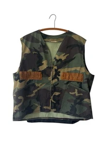 Vintage Woodland Camo Hunting Vest Men’s XL USA Viking - Picture 1 of 6