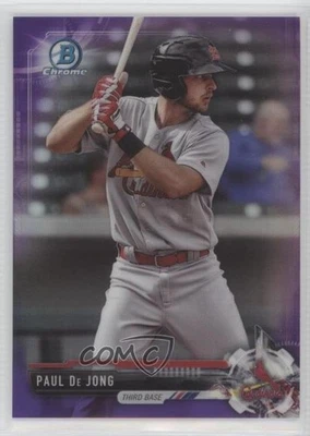 2017 Bowman Chrome Prospects Purple Refractor /250 Paul DeJong De Jong Rookie RC - Image 1 of 2