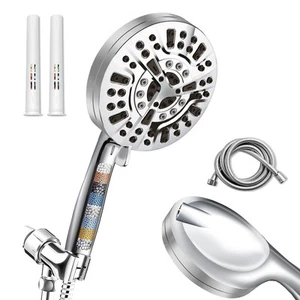 filtered shower head with handheld,High Pressure 10 Spray Mode Chrome Showerh... - Picture 1 of 9