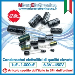 Condensatori elettrolitici radiali da 1uF a 1.000uF e da - uF 68 uF - Volt 400 V - Foto 1 di 1