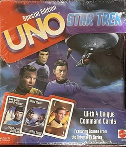 1999 Mattel Uno Star Trek 112 Card Game in Tin Special Edition Command Sealed - Bild 1 von 1