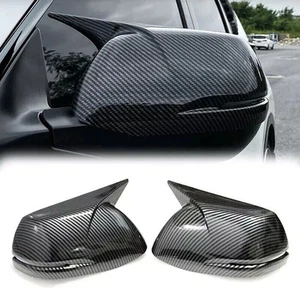 Carbon Fiber Rear View Wing Mirror Cover Cap Overlay For Honda CRV CR-V 2012-21 - Picture 1 of 13