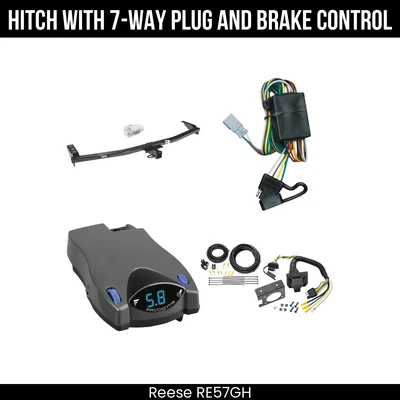 Paquete de remolque de enganche + control de freno para 03-08 Honda Pilot 01-06 Acura MDX 44589 clase 3 Foto 1 de 4