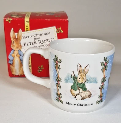 Wedgwood Peter Rabbit Merry Christmas Mug In Original Box 1996 Perfect Condition - Image 1 of 4