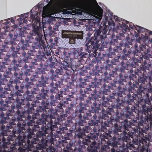 Johnston & Murphy Button Up Hemd Herren XXL Martini Brille Print - Bild 1 von 8