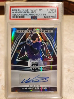 Warming Bernabel 2022 Panini Elite Extra Edition Hidden Gems Plat 1/1 PSA 8 🔥🔥 - Image 1 of 2