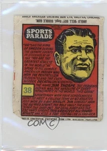 1960 Anglo American Gum Sports Parade Jim Thorpe #38 HOF - Picture 1 of 3