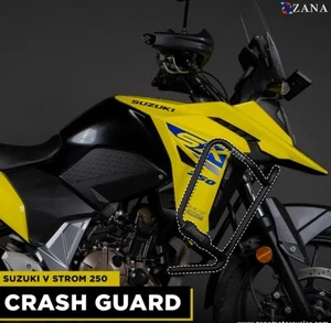 CRASH GUARD WITH SLIDER PUCK BLACK FIT FOR SUZUKI V STROM 250 - Picture 1 of 6