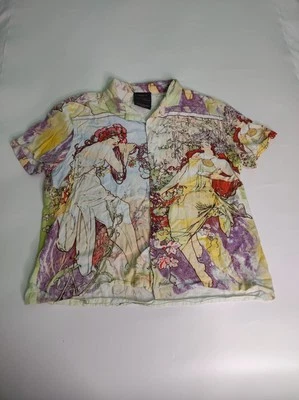 Camisa Forever 21 X Mucha manga corta abotonada para hombre talla XL  Foto 1 de 4