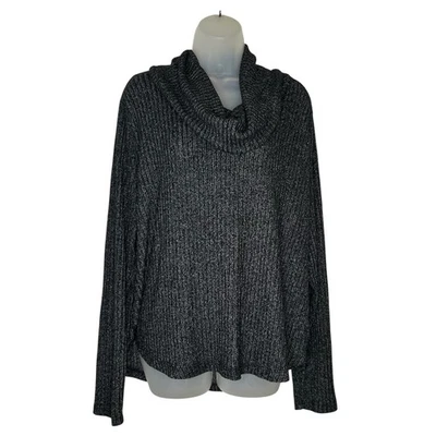 Suéter LUCKY BRAND para mujer XL negro jaspeado Bonne Chance ligero cuello capucha Foto 1 de 4
